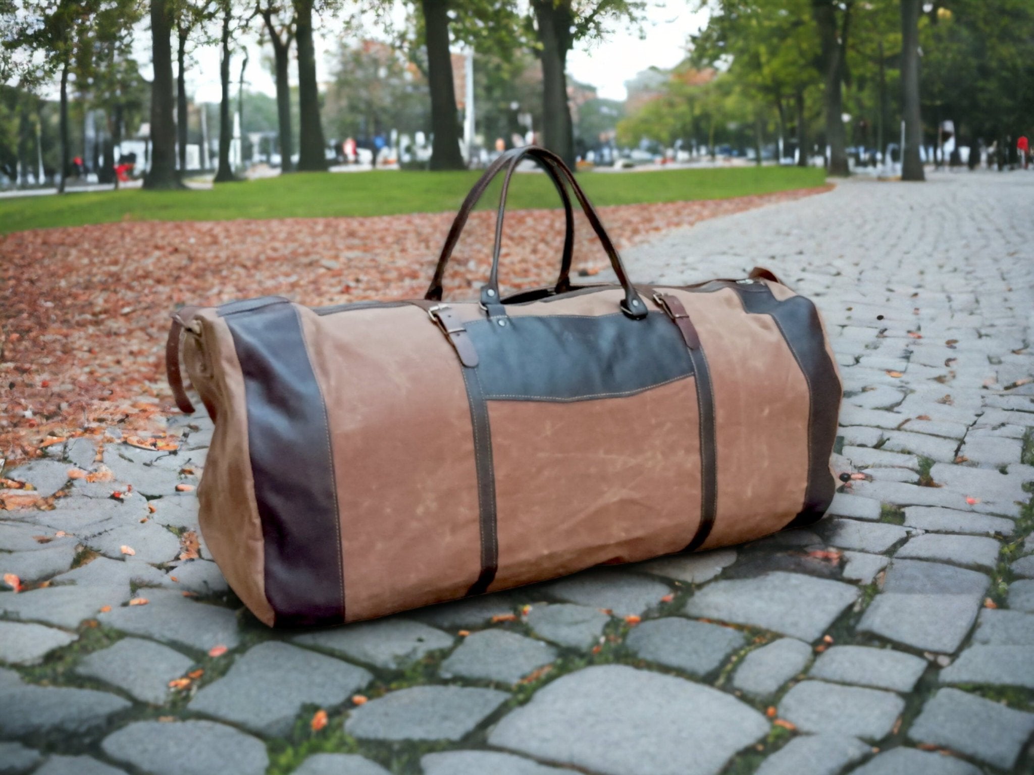 Extra large canvas fashion duffle bag