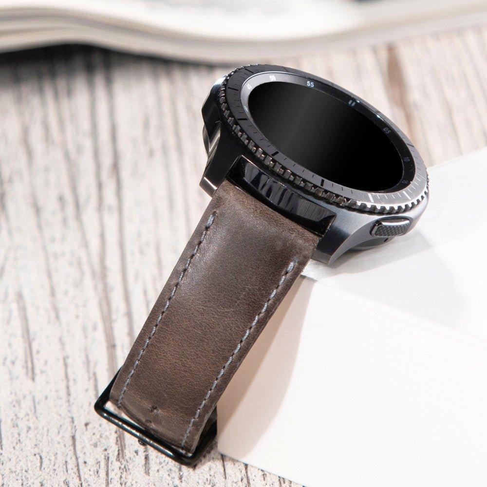 99percenthandmade Grey Leather Samsung Huawei Watch Strap