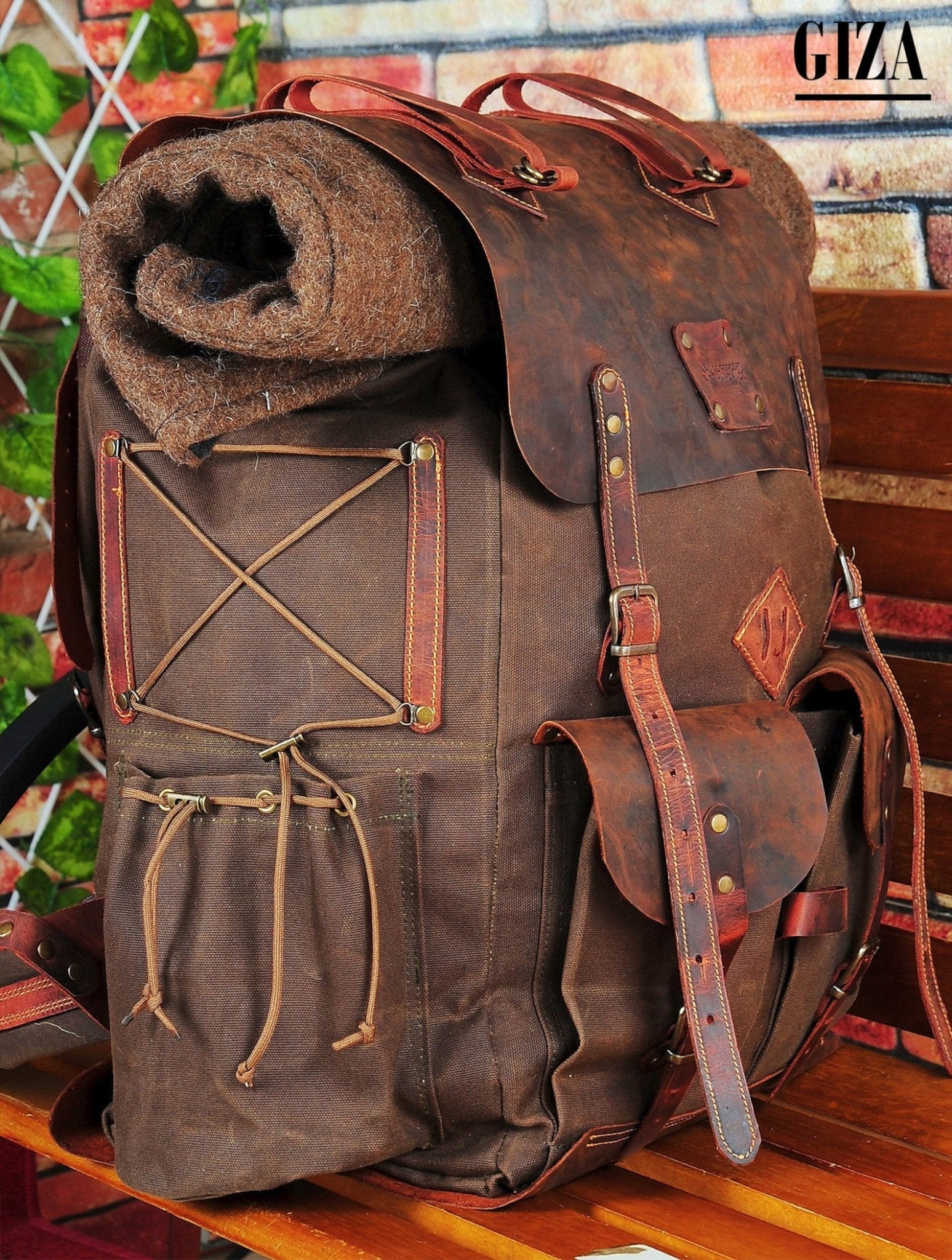 For stefan | 30L to 80L  | Brown | Bushcraft  | Camping  | Hiking | Rucksack | Backpack | Outdoor Backpack | Personalization bushcraft - camping - hiking backpack 99percenthandmade   