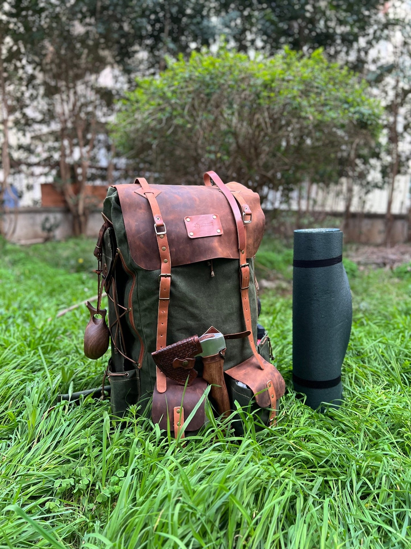 80L - 70L - 60L - 50L | Backpack | Black, Brown, Green | Camping Backpack | Bushcraft Backpack | Travel Backpack  Outdoor Backpack  99percenthandmade   
