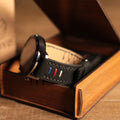 Black Leather Samsung Watch Strap  99percenthandmade   