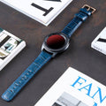 Blue Crocodile Embossed Leather Samsung Watch Strap  99percenthandmade   