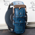 Blue Crocodile Embossed Leather Samsung Watch Strap  99percenthandmade   