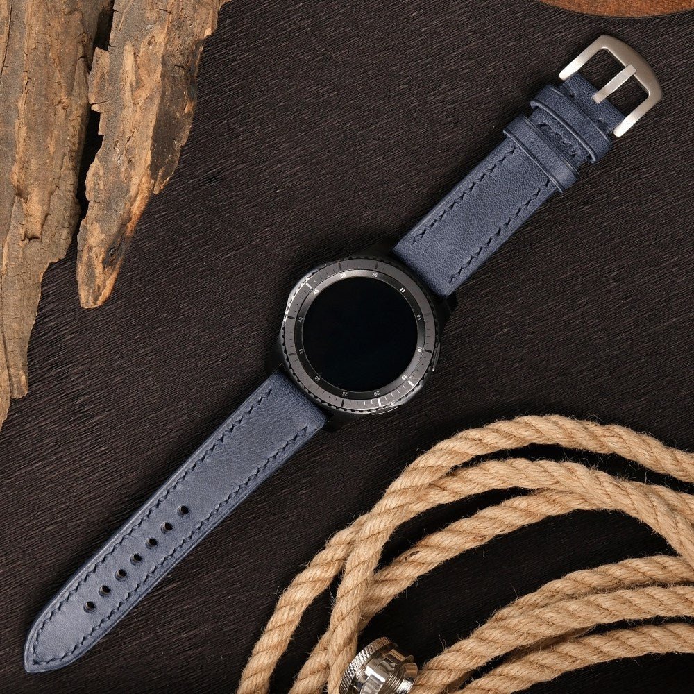 Blue Leather Samsung Watch Strap  99percenthandmade   