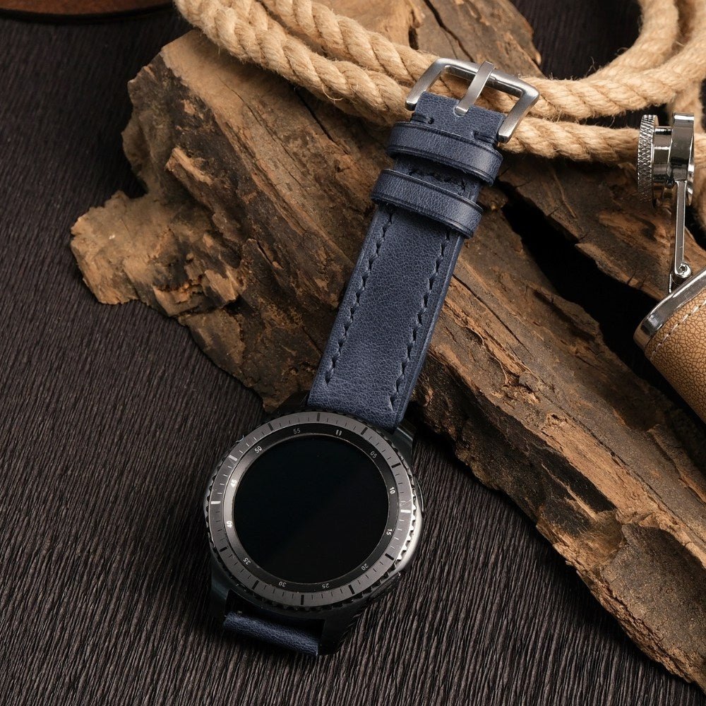 Blue Leather Samsung Watch Strap  99percenthandmade   