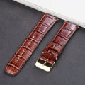 Brown Crocodile Embossed Leather Samsung Watch Strap  99percenthandmade   