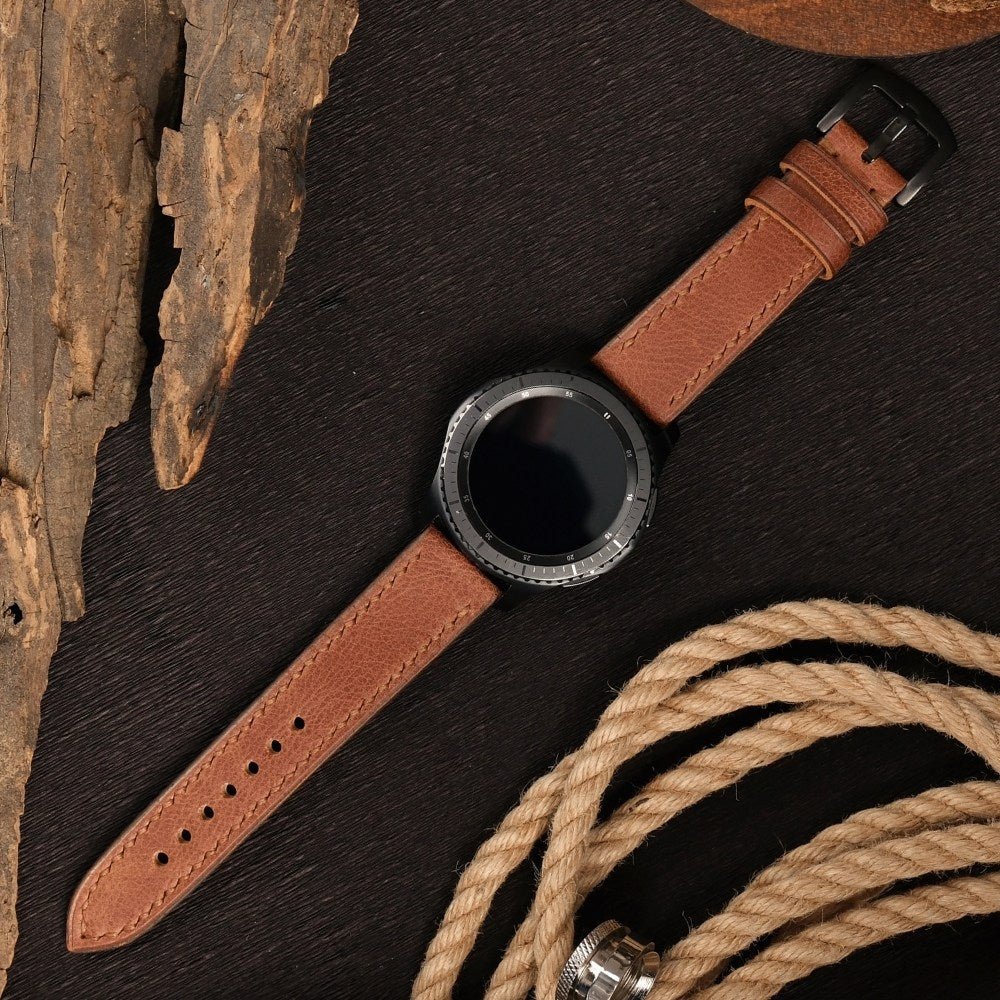 Brown Leather Samsung Watch Strap  99percenthandmade   