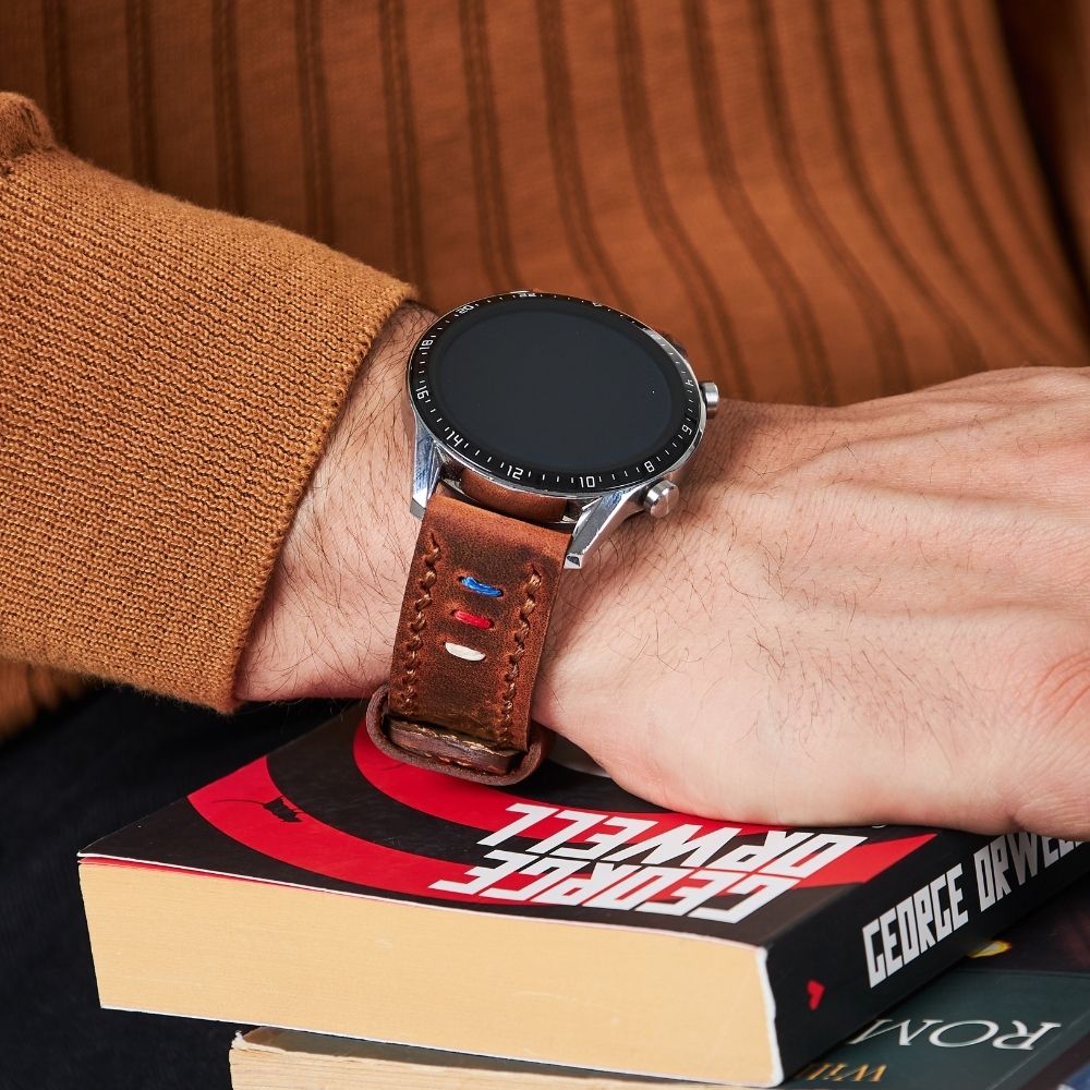 Brown Leather Samsung Watch Strap  99percenthandmade   