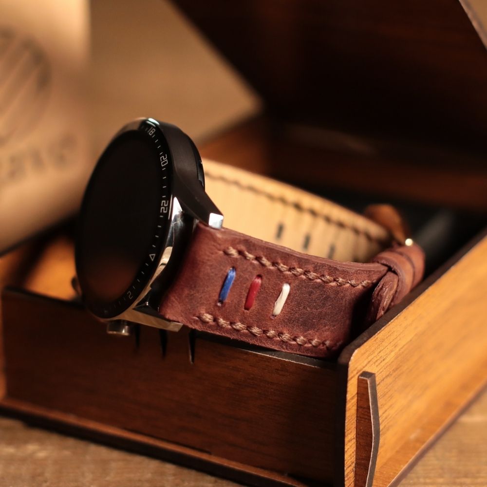 Brown Leather Samsung Watch Strap  99percenthandmade   