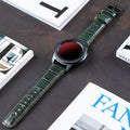 Crocodile Embossed Green Leather Samsung Watch Strap  99percenthandmade   