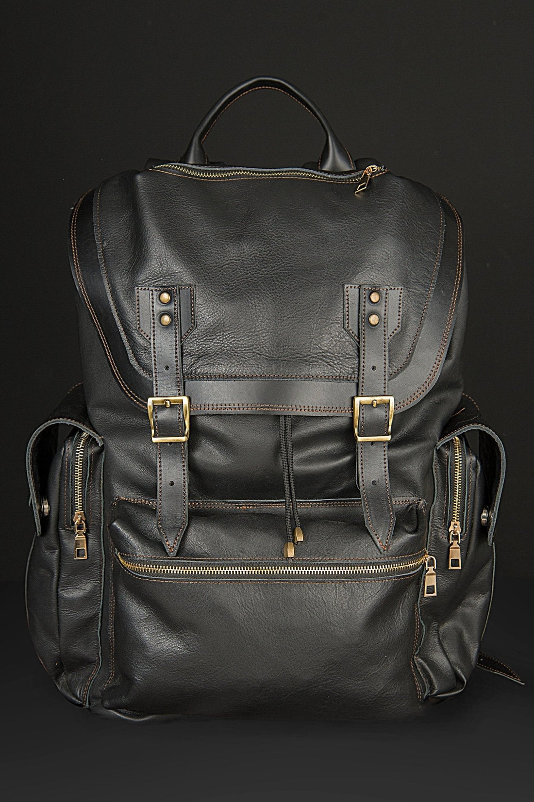 For Alwin Laptop Backpack, City Backpack, Handmade Full Leather Backpack with 2 different colors  99percenthandmade   