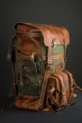 For Ashkan| Double Stiching | Handmade Leather and Waxed Backpack for Travel, Camping,Military | 45 Liter |  99percenthandmade   