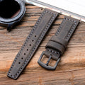 Grey Leather Samsung - Huawei Watch Strap  99percenthandmade   