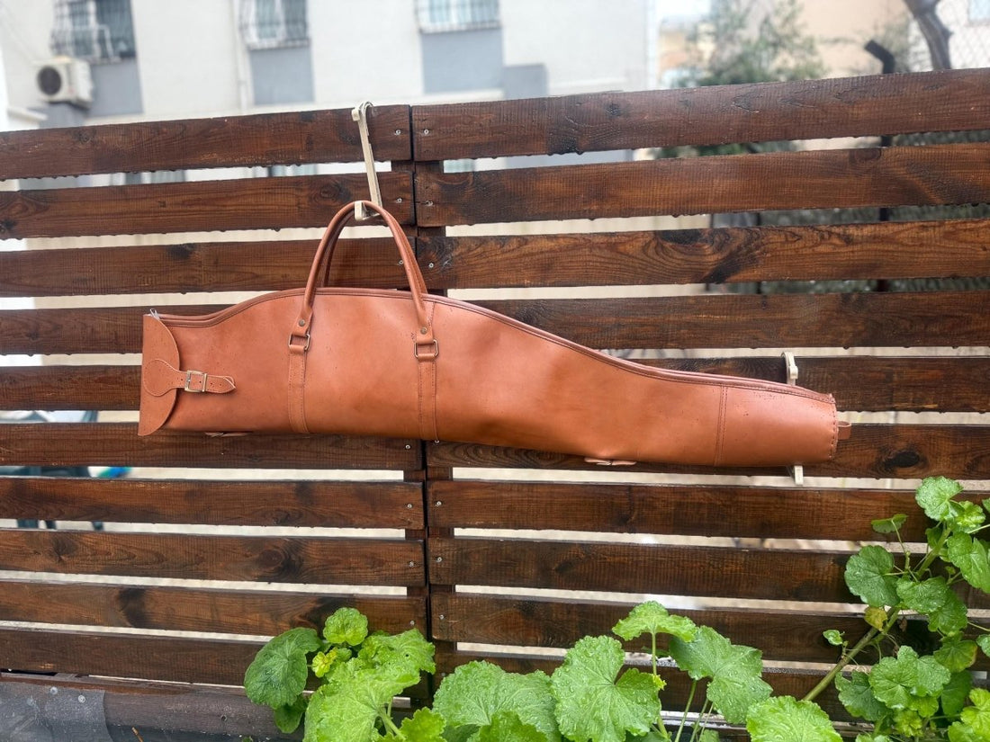 Handmade | Tan Leather Shotgun Case | Leather Rifle Case | Shotgun Bag | Rifle Bag | Hunting | Shotgun | Gun case | Personalization 99percenthandmade