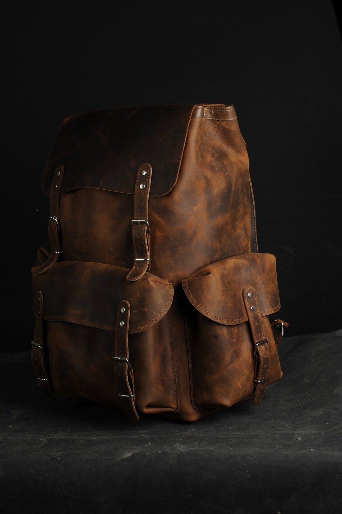 Laptop Backpack, City Backpack, Handmade Full Leather Backpack with 2 different colors  99percenthandmade   