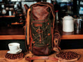 For Quasim-Laptop Backpack suitable for 2 Laptop, 2 compartments leather and waxed canvas backpack  99percenthandmade   