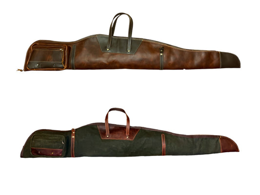 Leather Rifle Bag | Canvas Rifle Bag | Rifle Case, Rifle Bag | 40 inch to 60 inch options Rifle - Shotgun bag 99percenthandmade   