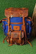 New | Handmade Waxed Canvas Backpack | 35L-45L | Leather Backpack | Daily Use | Bushcraft, Travel, Camping, Hunting, Fishing, Sports bag  99percenthandmade   