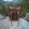 New | Handmade Waxed Canvas Backpack | 35L-45L | Leather Backpack | Daily Use | Bushcraft, Travel, Camping, Hunting, Fishing, Sports bag  99percenthandmade   