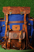 New | Handmade Waxed Canvas Backpack | 35L-45L | Leather Backpack | Daily Use | Bushcraft, Travel, Camping, Hunting, Fishing, Sports bag  99percenthandmade   