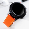 Orange  Leather Samsung - Huawei Watch Strap  99percenthandmade   