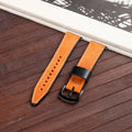 Orange Leather Samsung Watch Strap  99percenthandmade   