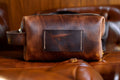 Personalized Leather Dopp Kit for Men and Women  99percenthandmade Brown  