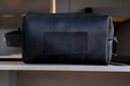 Personalized Leather Dopp Kit for Men and Women  99percenthandmade Black  