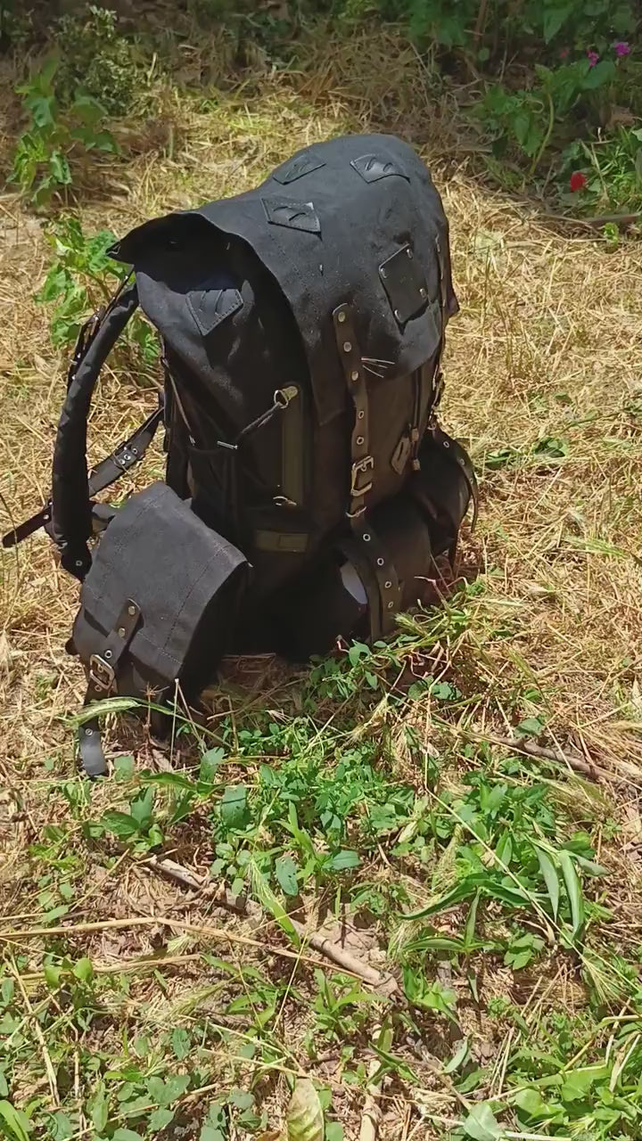 For Mike | Black Bushcraft Backpack | Bushcraft-Travel-Camping-Hunting-Fishing 99percenthandmade