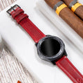 Red Leather Samsung - Huawei Watch Strap  99percenthandmade   