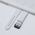 White Leather Samsung - Huawei Watch Strap  99percenthandmade   