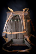 Bushcraft Handmade Wax Canvas Backpack | Leather Backpack | Travel | Camping | Fishing  | Hunting | Bushcraft | 50Liters | Personalization bushcraft - camping - hiking backpack 99percenthandmade   