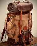 Camping Backpack | Camping Backpacks | Brown Backpack | Bushcraft  Design Awards | 45 L | Handmade Leather, Waxed Backpack for Travel, Camping, Hunting, Hiking | Personalization bushcraft - camping - hiking backpack 99percenthandmade   