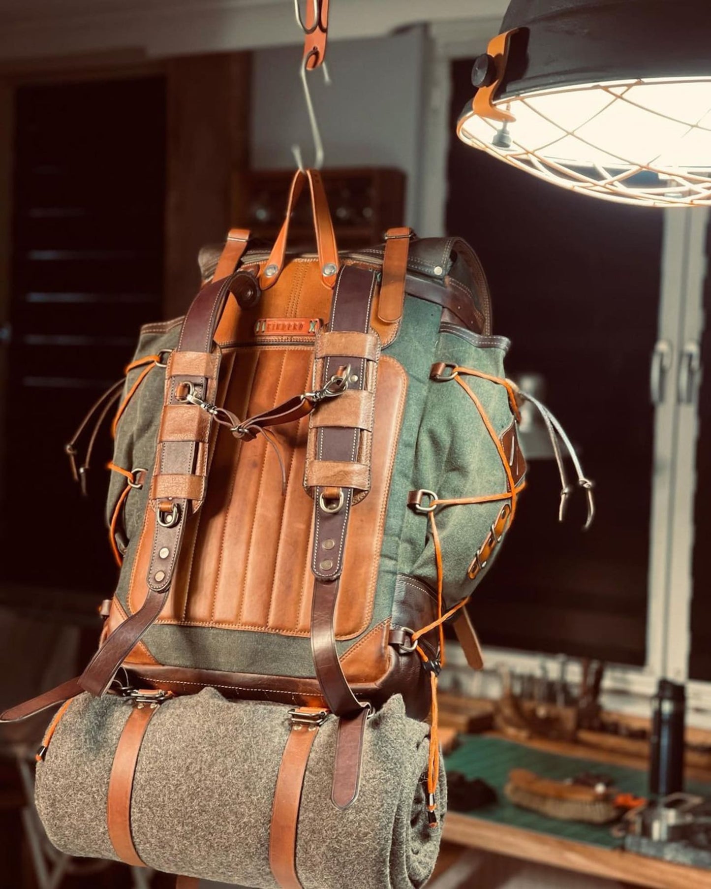 Premium Handmade Backpack. Leather And Waxed Canvas – 99percenthandmade