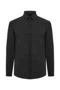 Classic Fit Linen Black Long Sleeve Shirt Shirt 99percenthandmade   