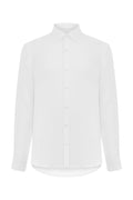 Classic Fit Linen White Long Sleeve Shirt Shirt 99percenthandmade   