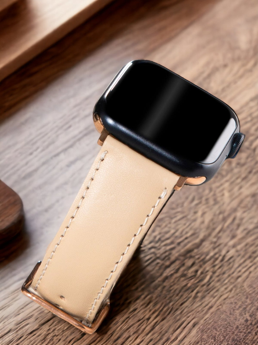 Cream Leather Apple Watch Strap  99percenthandmade   