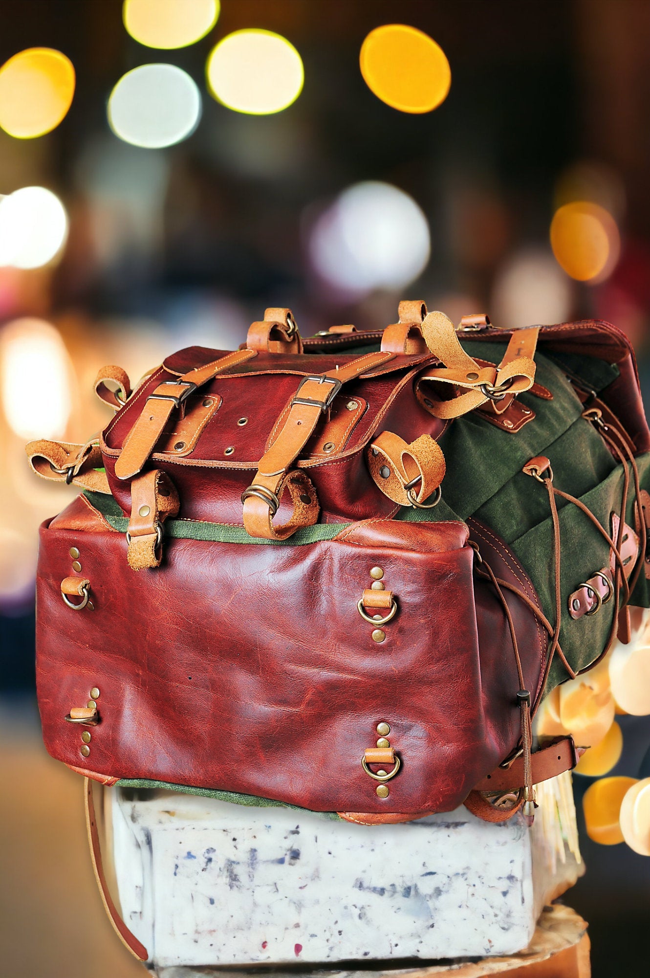 Premium Craftmanship. Handmade Leather-Waxed Canvas Backpack –  99percenthandmade