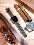 Khaki Leather Apple Watch Strap  99percenthandmade   