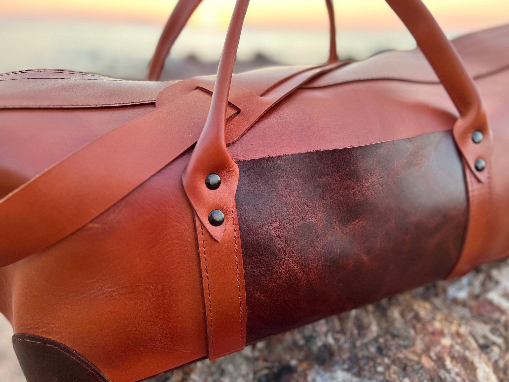 Leather duffle hotsell bags near me