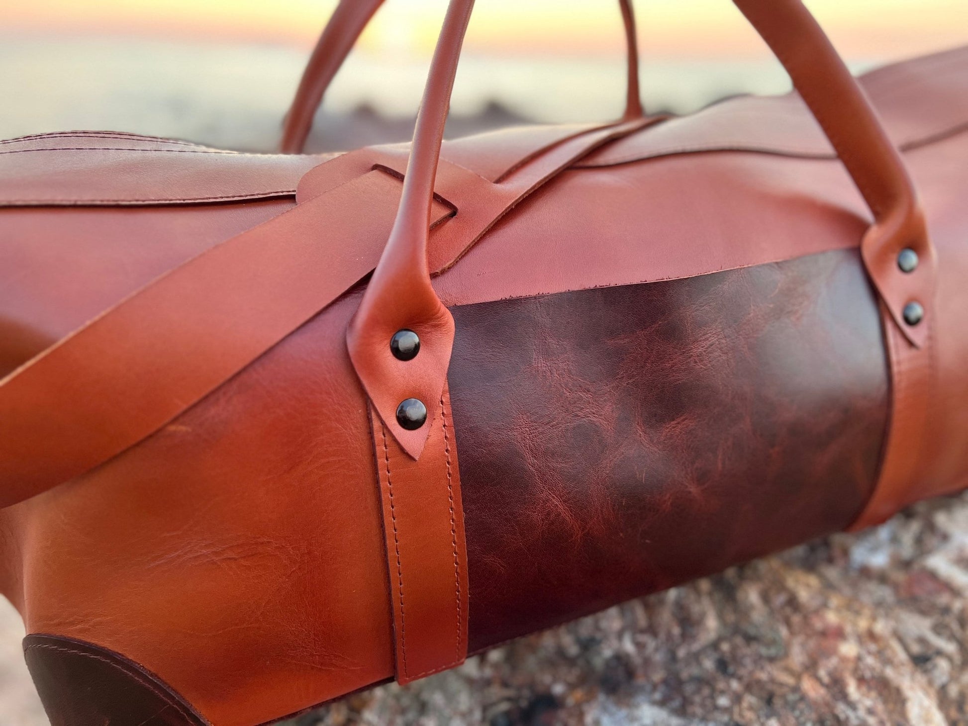 High Quality Leather Duffle Bag — The Handmade Store