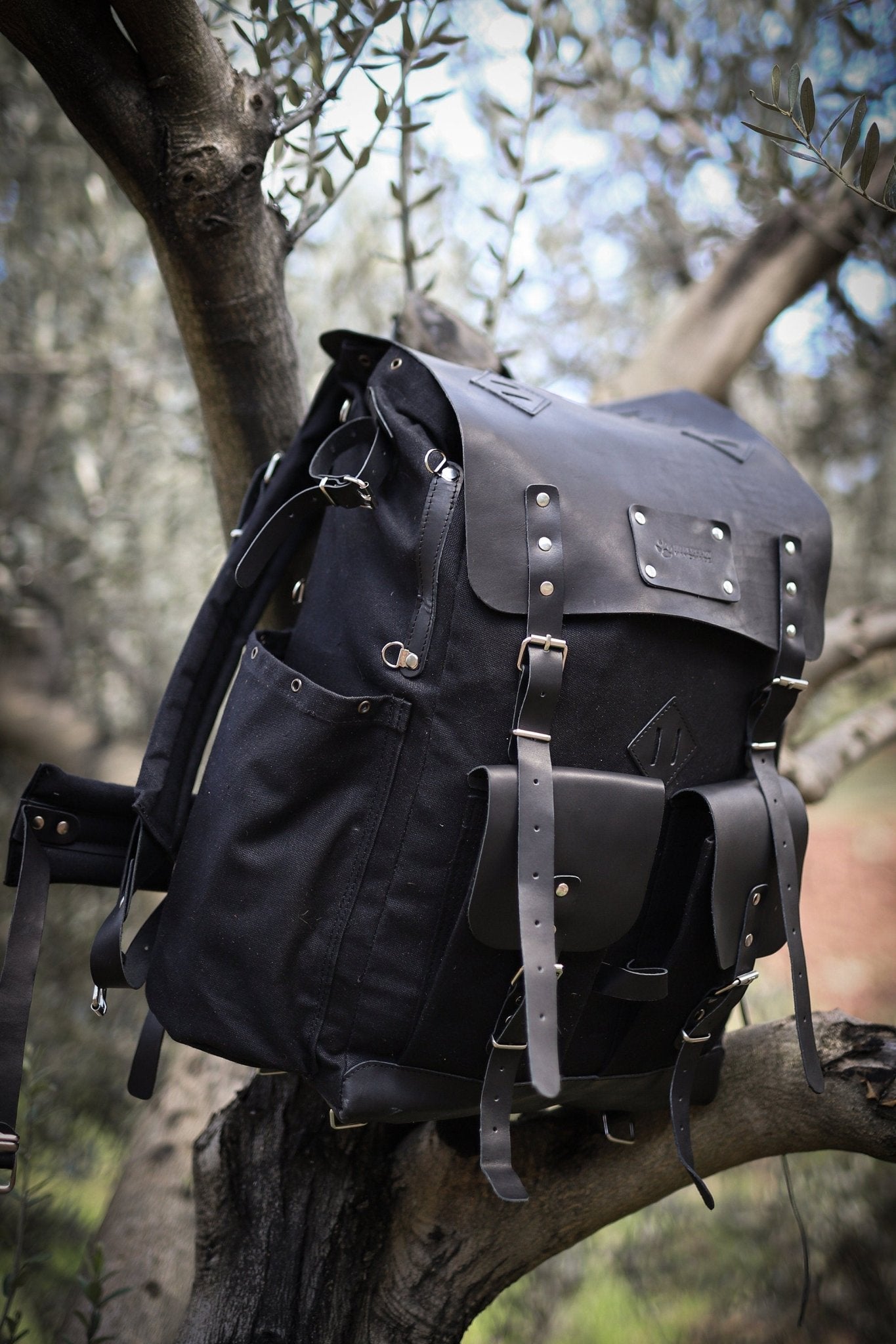 Black Leather Backpack Handmade Authentic Leather Backpack 