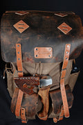 Limited | Bushcraft Backpack | Camping Backpack | Waxed Canvas with Leather Details Backpack for Travel, Camping | 70 L | Personalization  99percenthandmade   