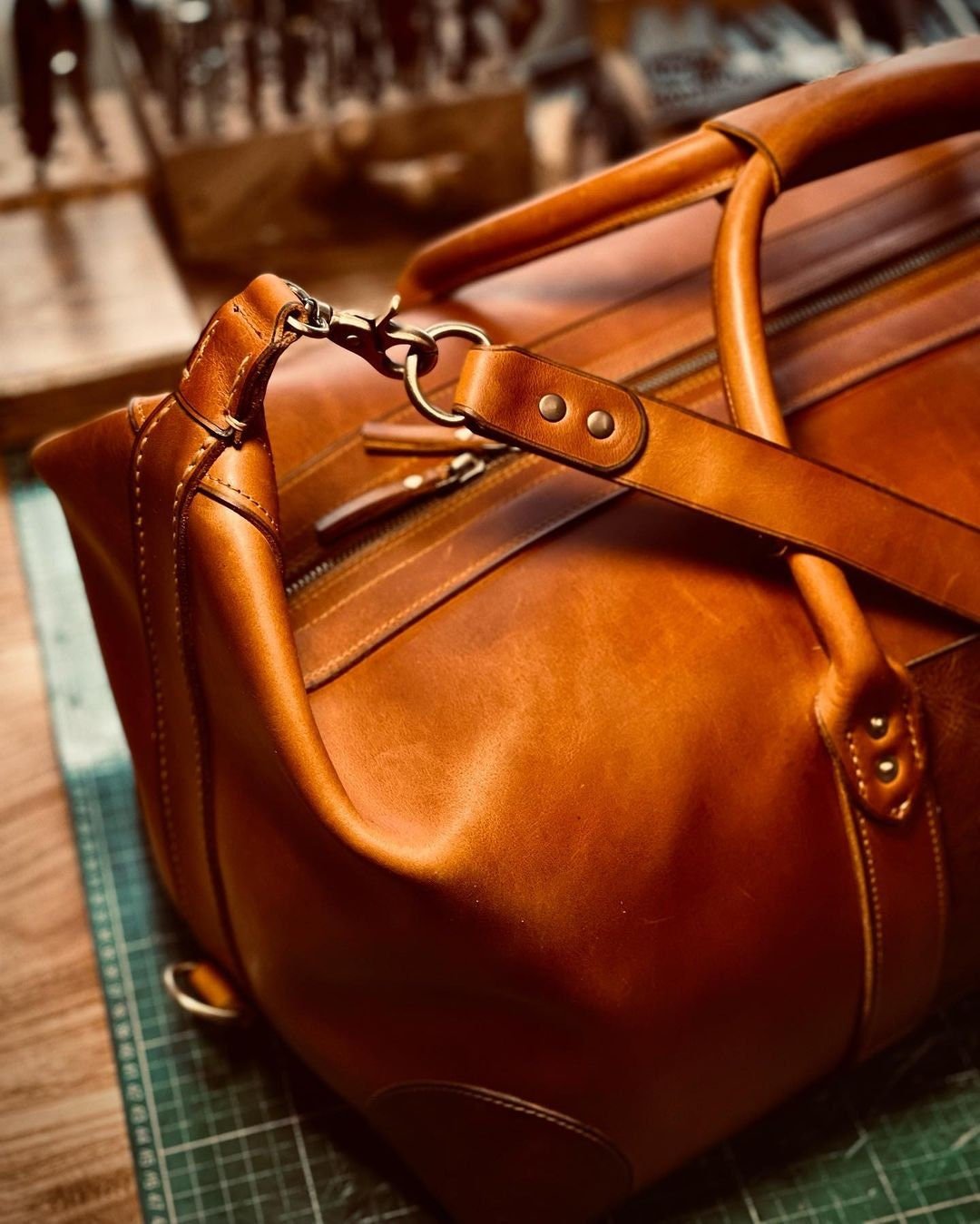 Limited Edition Handmade Handmade Duffle Bag Travel | Leather Bag | Weekender Bag  99percenthandmade   