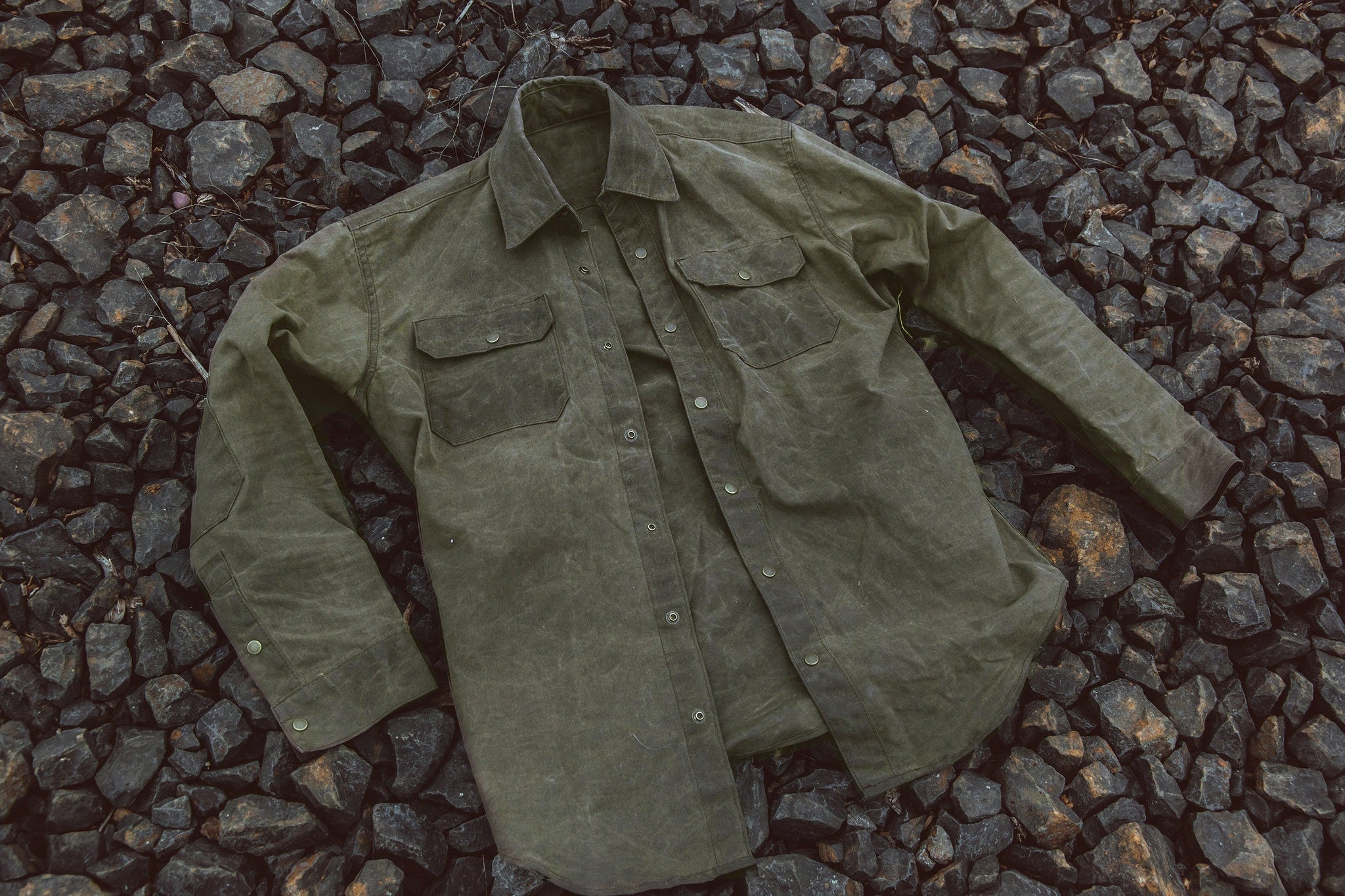 Green waxed canvas outlet jacket